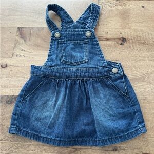 GAP Classic Blue Kids denim jeans skirt overall size 6-12 months
